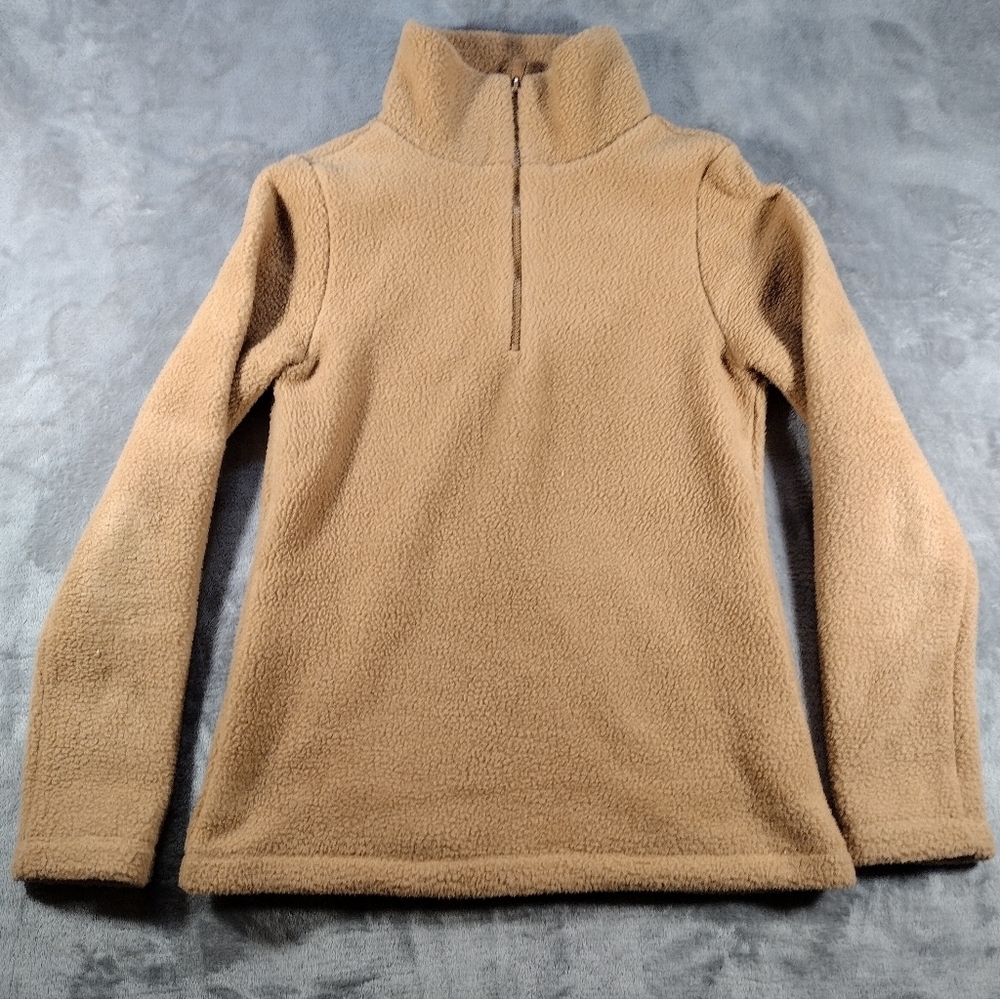 Dudley Stephens Tan Vello Fleece Prospect 1/4 Zip Pullover Size XS